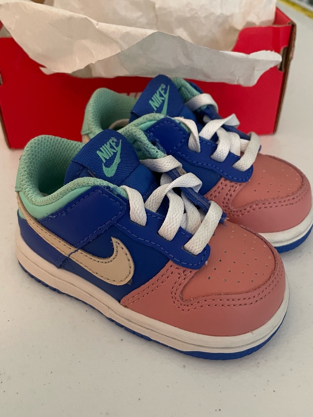 Nike Kids Colorblock Sneakers in Pink, Blue & Mint